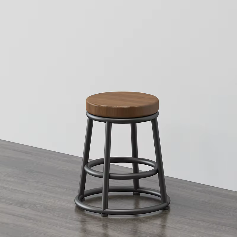 Tabourets pivotants ronds en fer forgé américain Vintage, chaises de salle à manger à pieds hauts, c