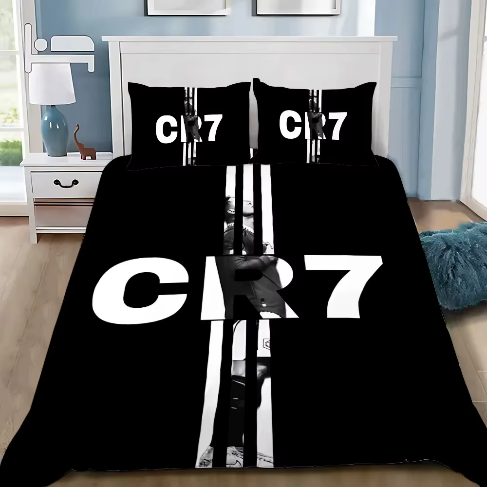 Ronaldo housse de couette taie d'oreiller Football CR7 ensemble de literie adulte garçon fille chamb