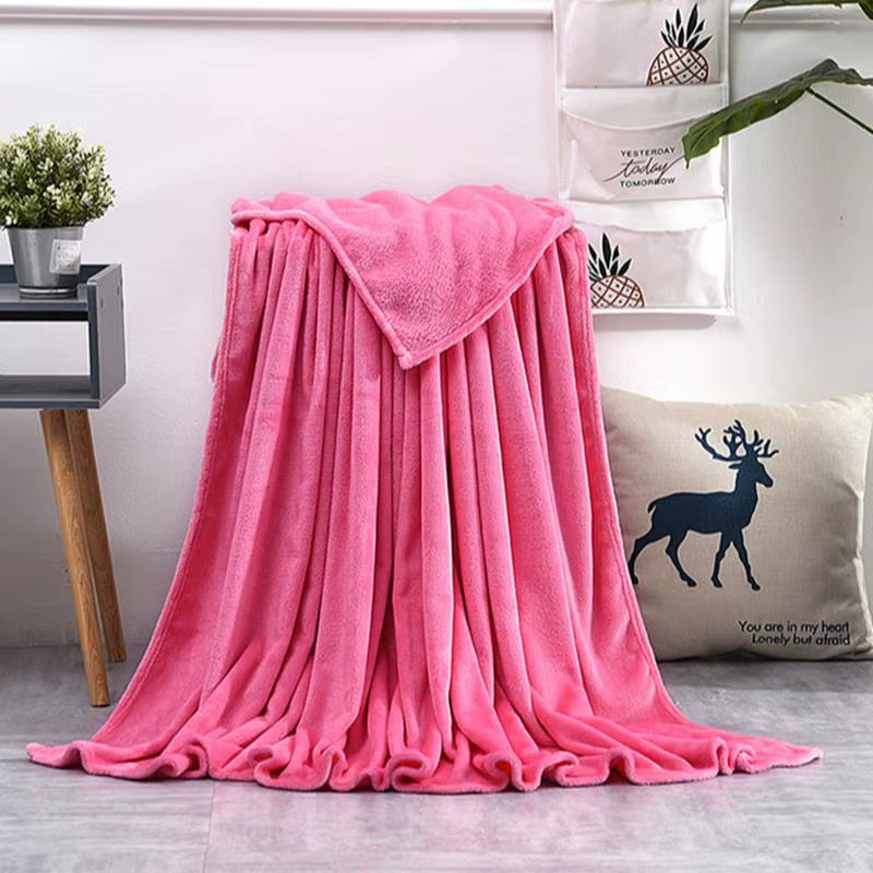 Couvertures chaudes et douces pour lits, jeté de vison, housse de canapé solide, couvre-lit, drap d'