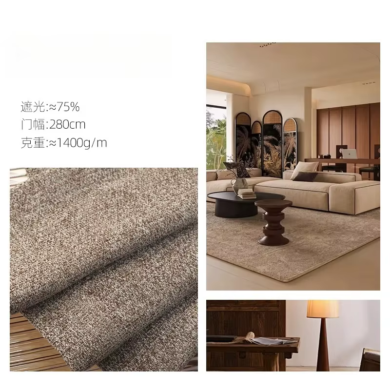 Rideaux crème rideaux occultants élevés pour salon chambre Texture cachemire Style français lumière 