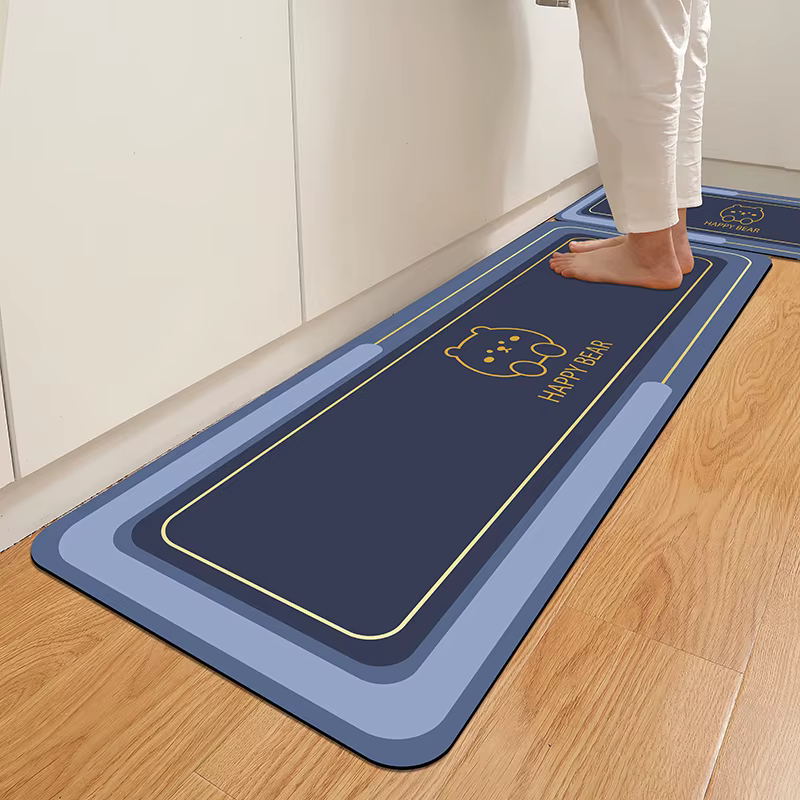 Tapis de cuisine long, Tapis de salle de bain absorbant en diatomite, Paillasson antidérapant, Tapis