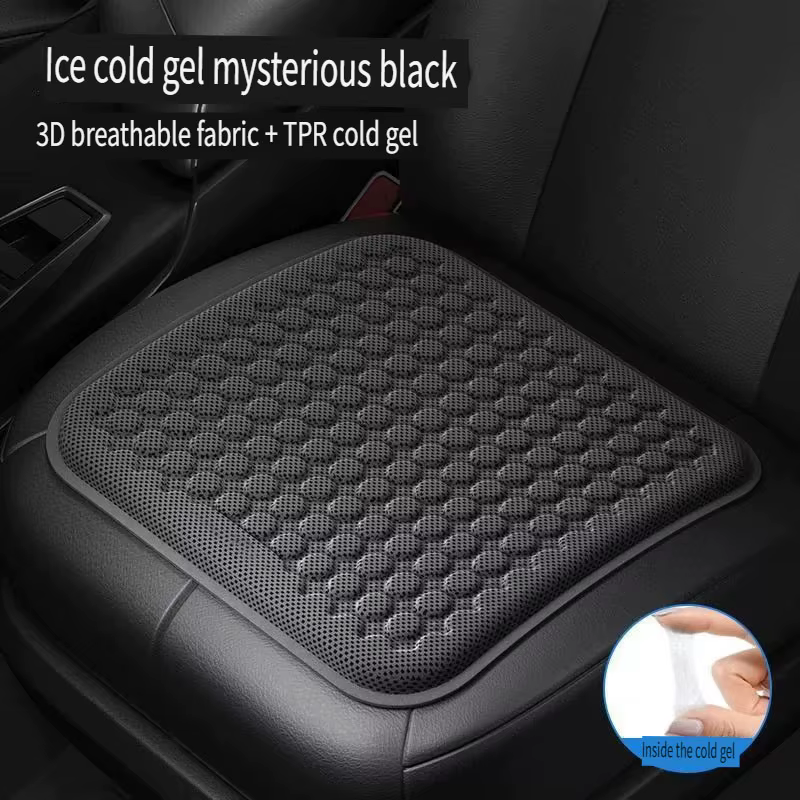 Coussin de voiture rafraîchissant d'été en gel, respirant, universel toutes saisons, tapis de siège 