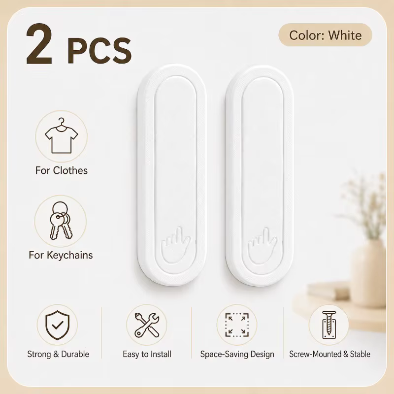 Crochets muraux pliables 2/3/4 pièces pour serviettes et manteaux, idéaux pour la maison et la décor