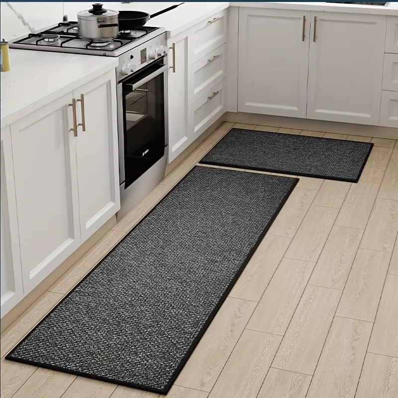 Tapis de sol de cuisine à longue bande, antidérapant, terre diatomée, imprimé simple, absorbant, pou