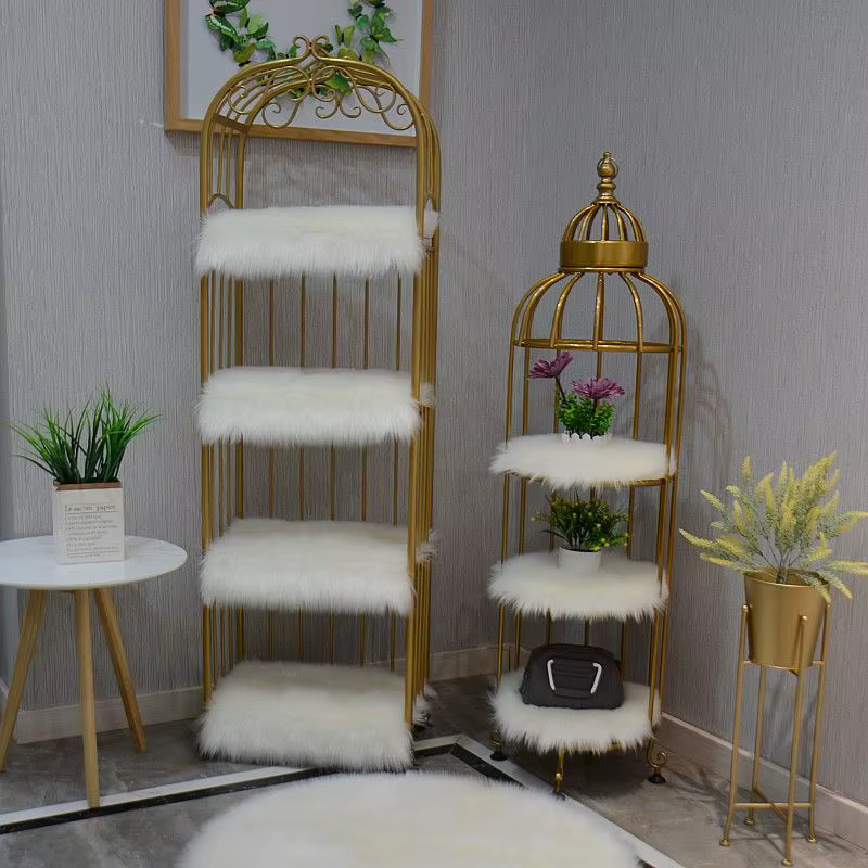 Coussin de table de toilette en peluche de style européen, tapis de décoration en peluche pour magas