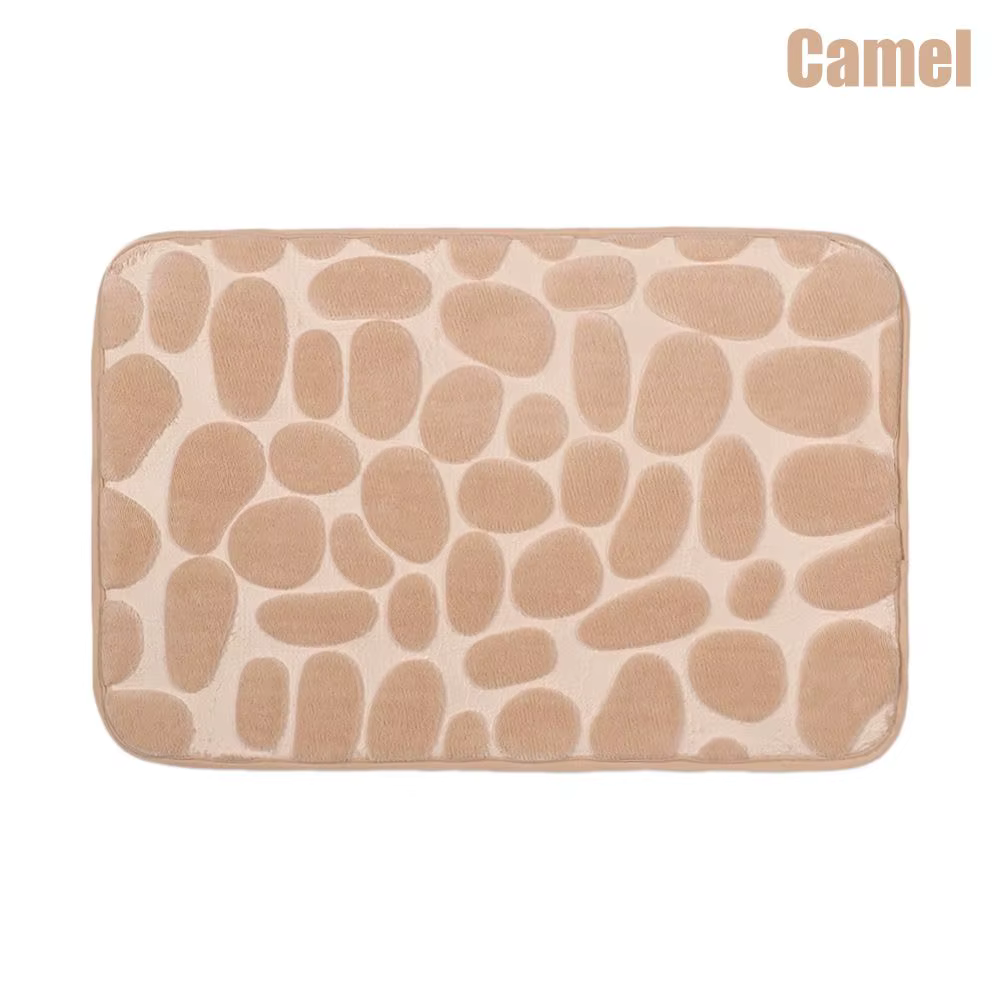 Tapis de bain antidérapant, 40x60cm, galets souples, pour salon, paillasson de salle de bain