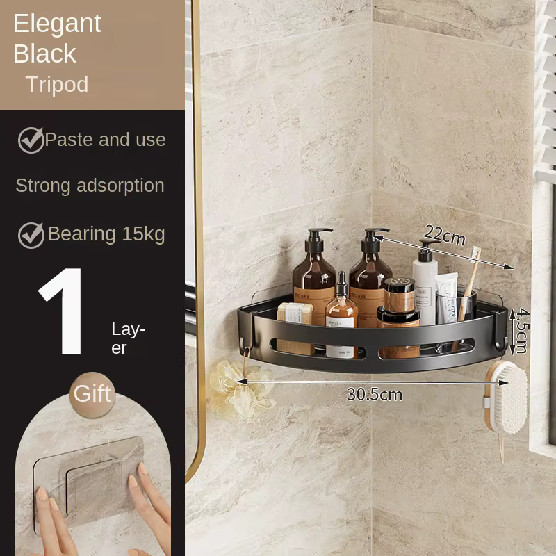 Porte-shampooing adhésif pour salle de bain, 3/2/1 pièces, caddie de douche, étagères de rangement s