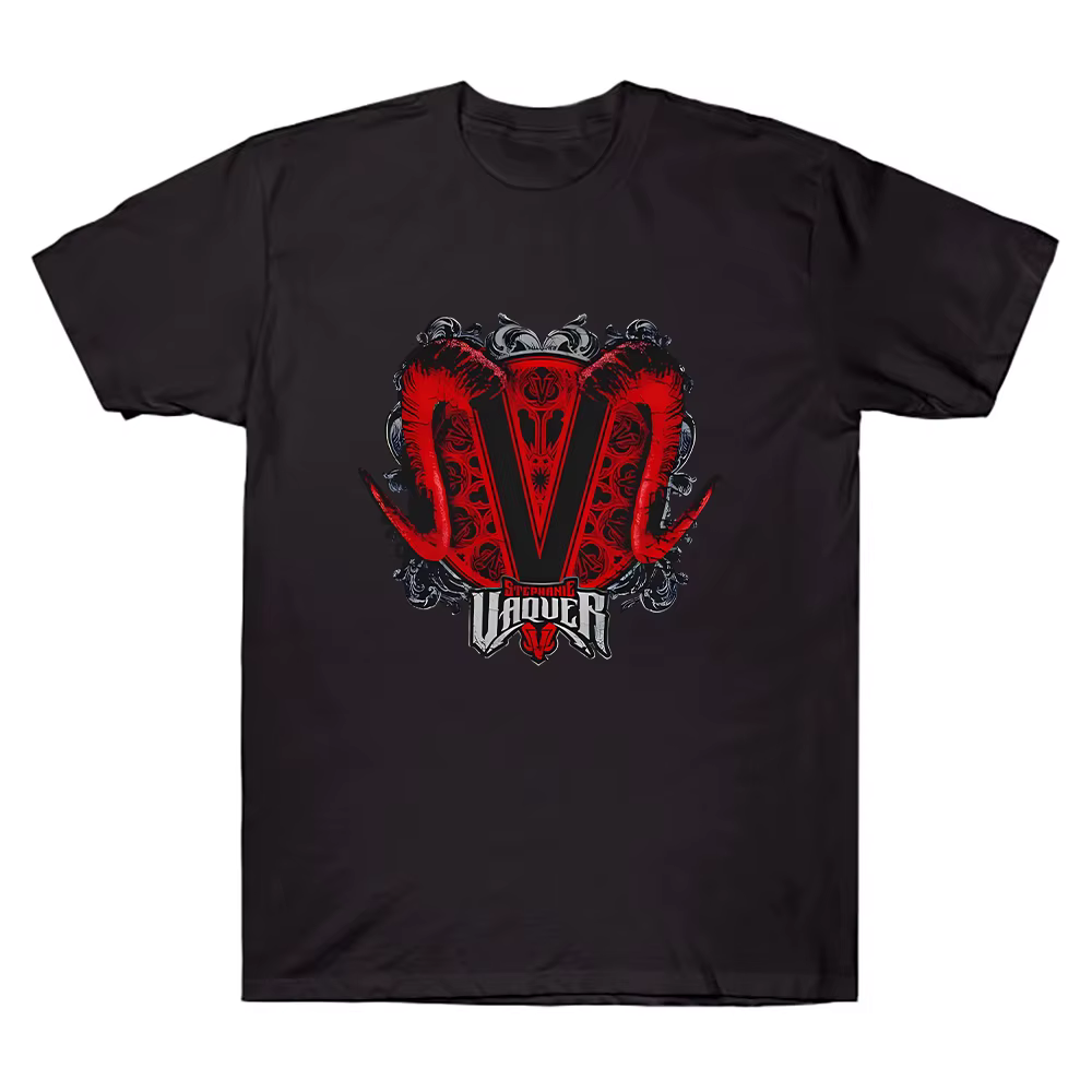 Stephanie Vaquer V Logo T-Shirt femme été coton haute qualité t-shirts vêtements pour hommes haute r