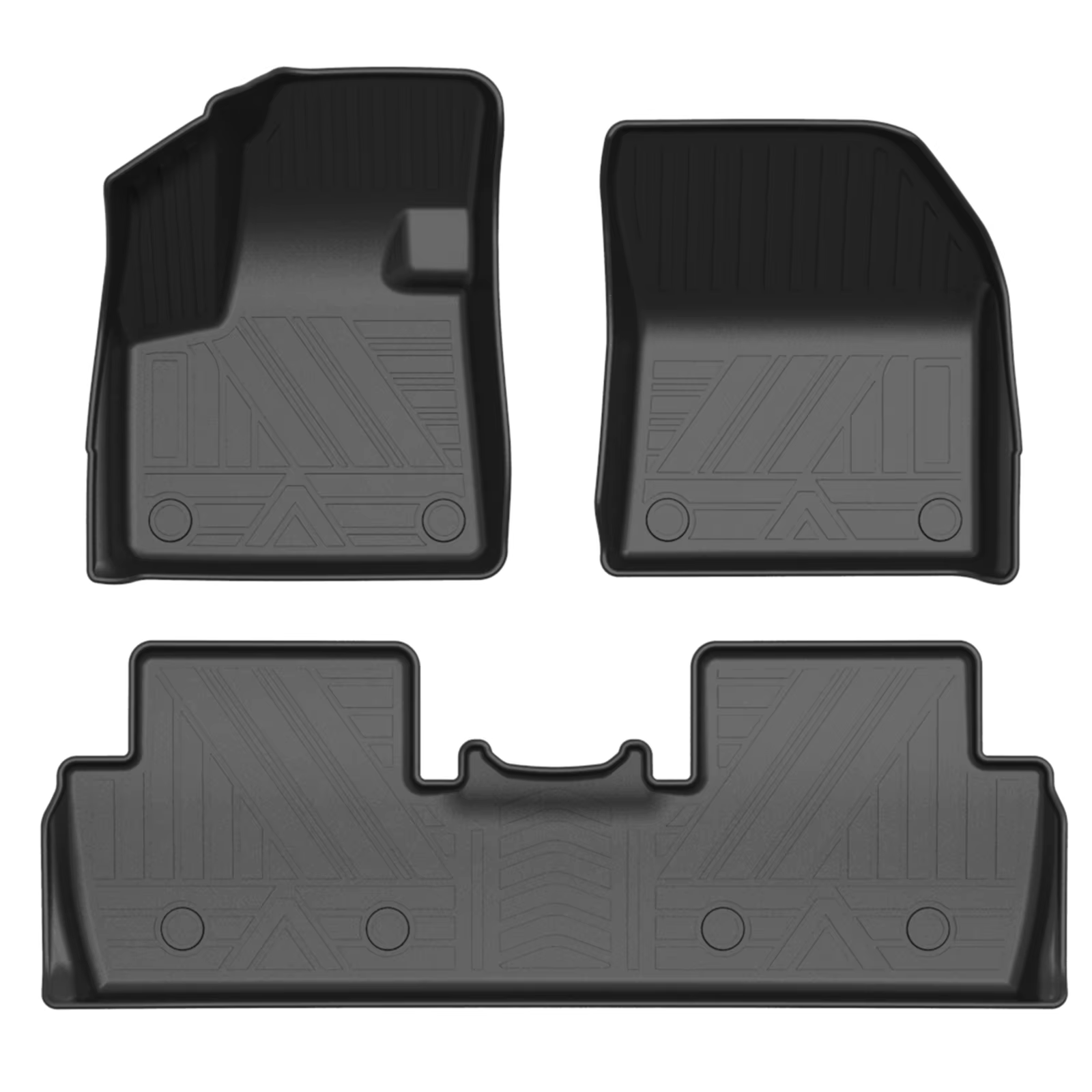 Tapis de sol de voiture en caoutchouc pour Peugeot 5008 2017-2025, tapis 3D en TPE, imperméable, ant