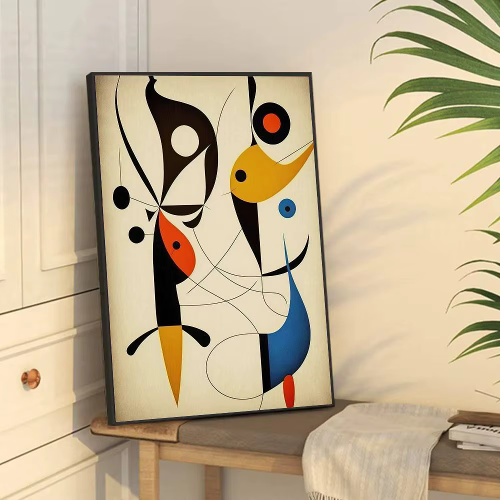 Affiche d'art moderne j-oan Miro surréalisme, affiche murale, décoration de maison, peinture numériq