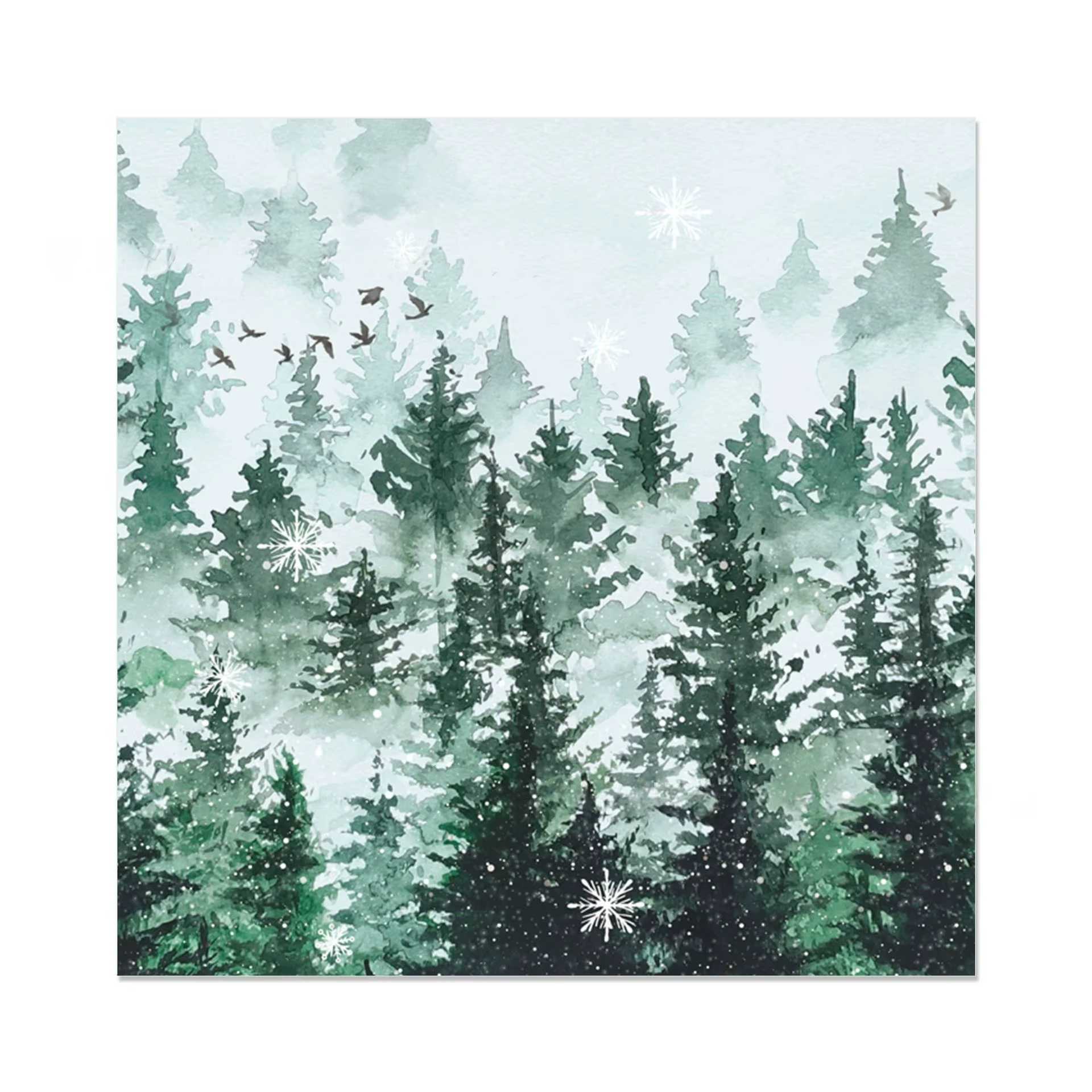 Paquet de serviettes en papier de noël, 20 pièces, mouchoirs de serviette en forêt, vaisselle jetabl