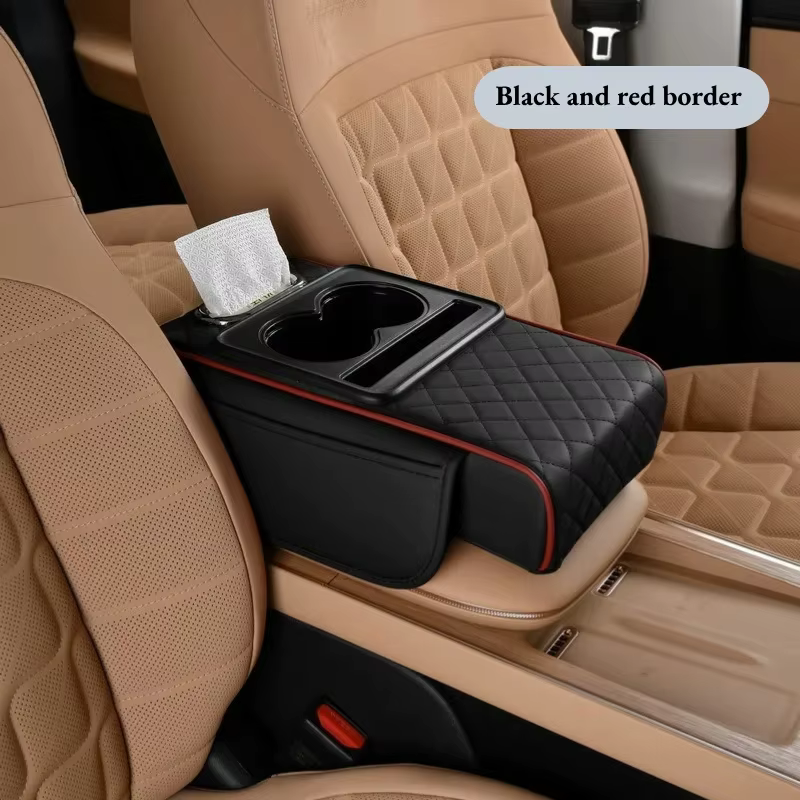 Coussin d'accoudoir de Console centrale automatique, avec 2 porte-gobelets, coussin rehausseur d'acc