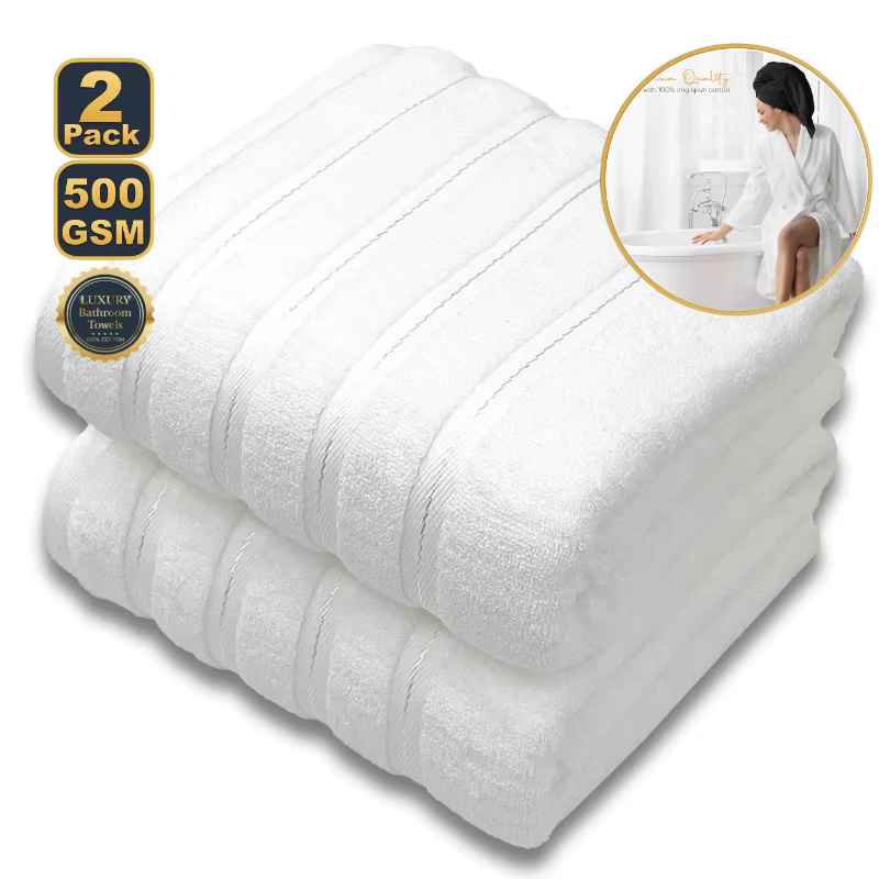 2 pièces/lot serviette de bain 100% coton doux fort absorbant serviette de plage pour hôtel maison h