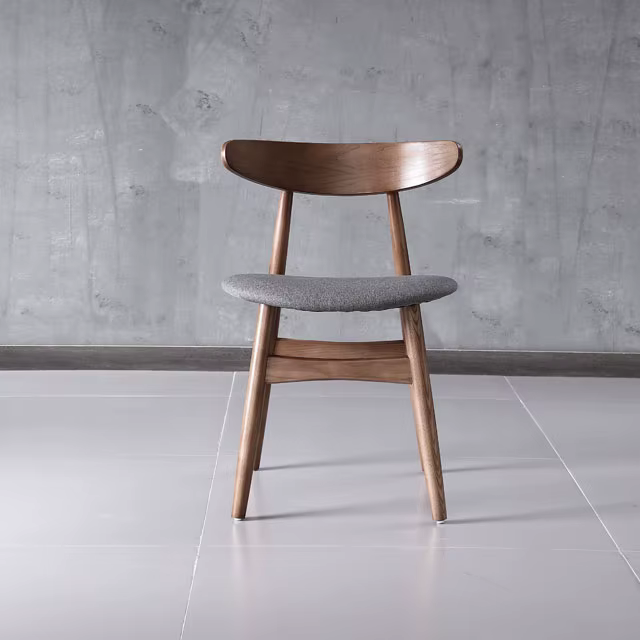 Meubles de chambre minimalistes, chaise basse en bois, chaises de salle à manger, chaise rembourrée 