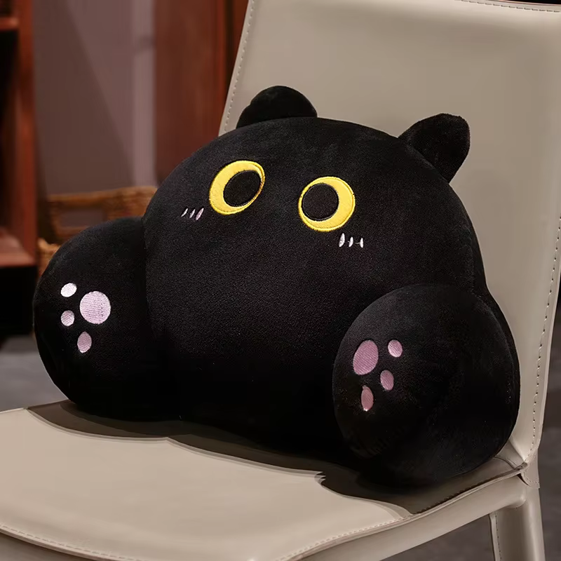 Coussin de dos épais pour chat, Calico siamois, canapé-lit, chaise, soutien lombaire, oreiller confo