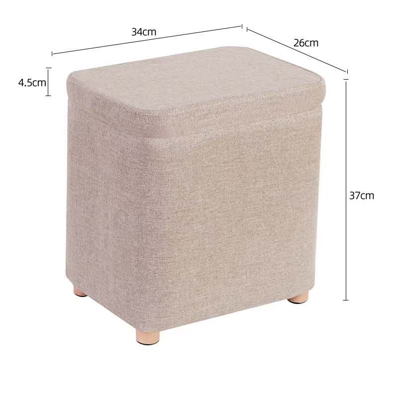 Tabouret de rangement multifonctionnel en bois, armoire d'assise pour la maison, banc de maquillage 