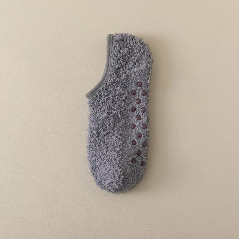 Chaussettes d'hiver thermiques pour hommes – Chaussettes d'intérieur antidérapantes en polaire corai