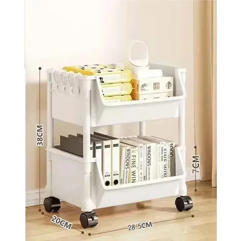 Étagère de rangement mobile pour cuisine, chariot à collations et jouets, étagère latérale de bureau