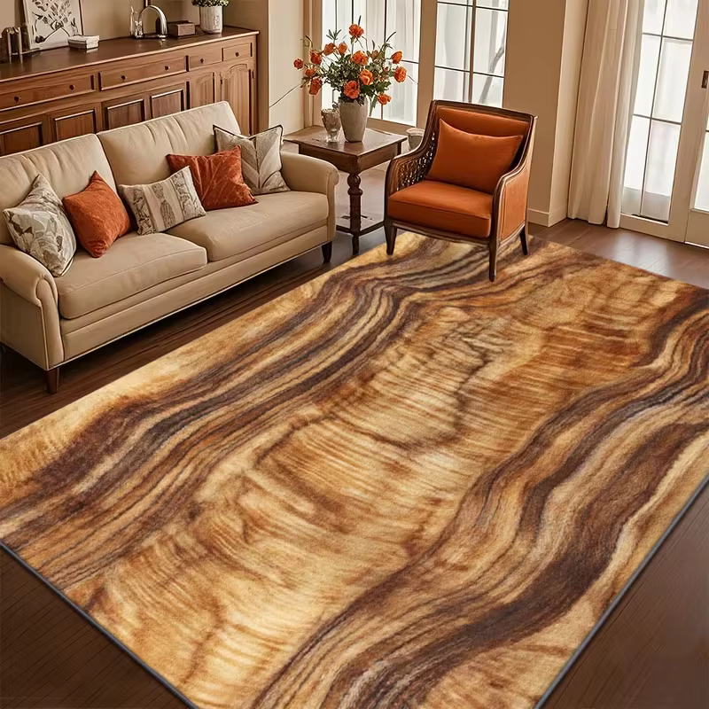 Tapis à motifs bohèmes antidérapant, adapté aux salons, aux chambres à coucher, aux cuisines et aux 