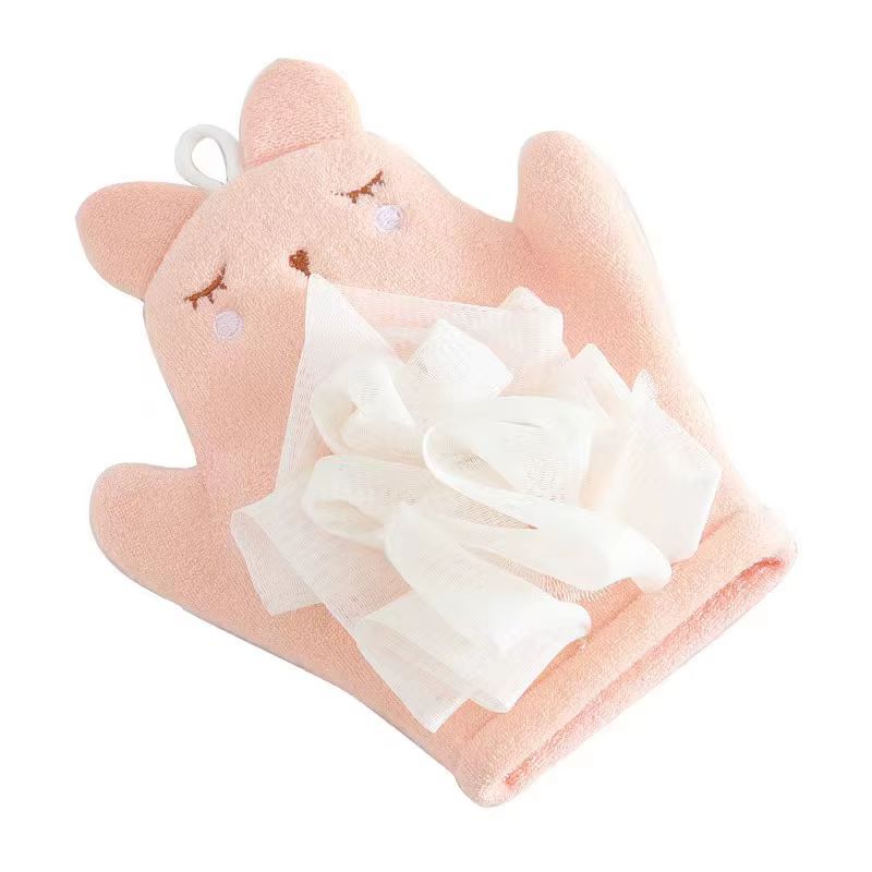 Gants de bain en coton pour bébé, serviette de bain pour enfants, brosses de bain en forme d'animaux