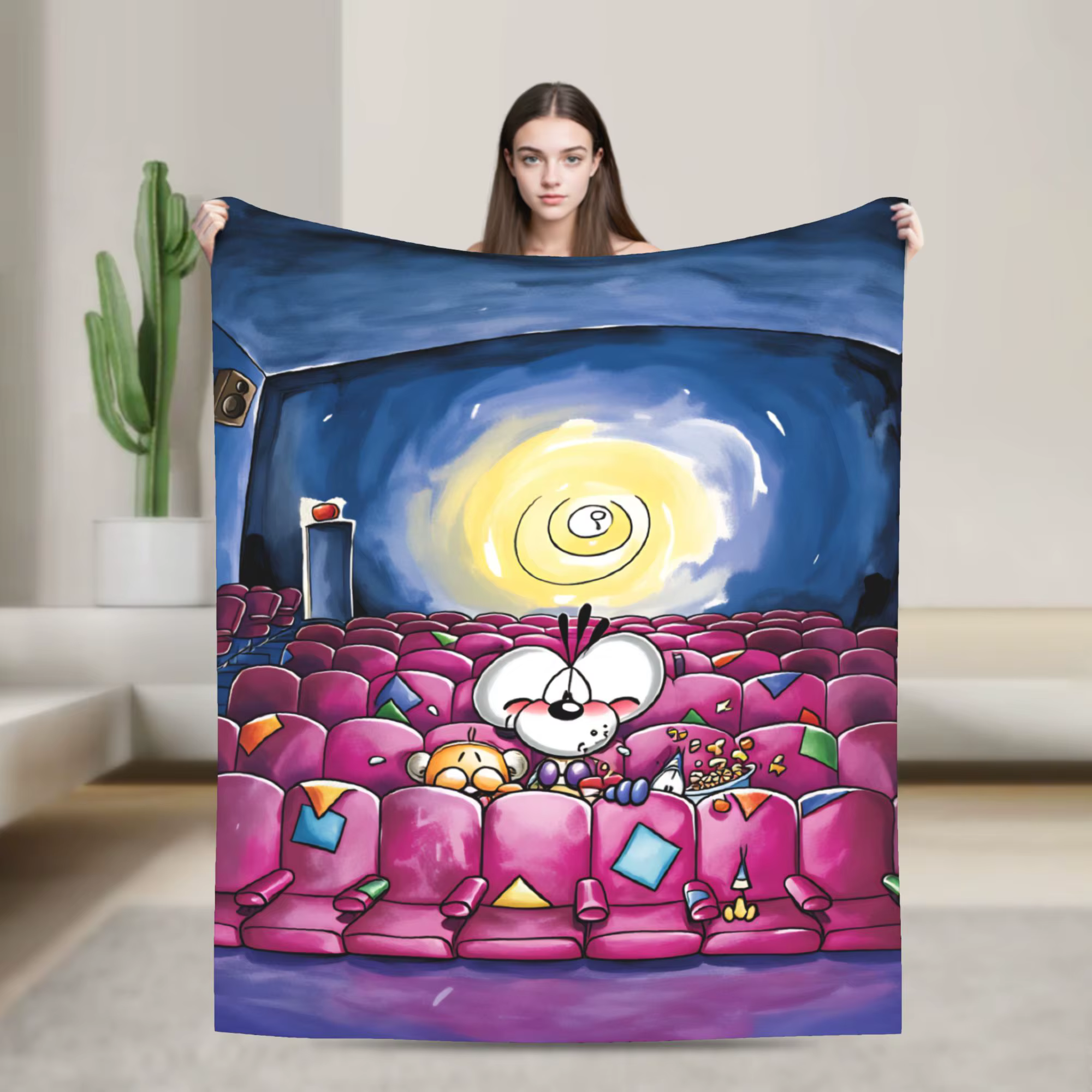 Couvertures Diddl de noël, literie chaude de qualité, couvre-lit graphique pour Camping d'hiver, sal