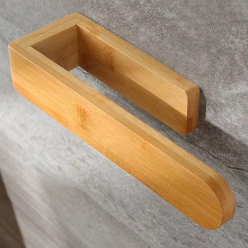 Porte-serviettes en bois Non perforé, porte-serviettes de salle de bain en bois domestique, support 