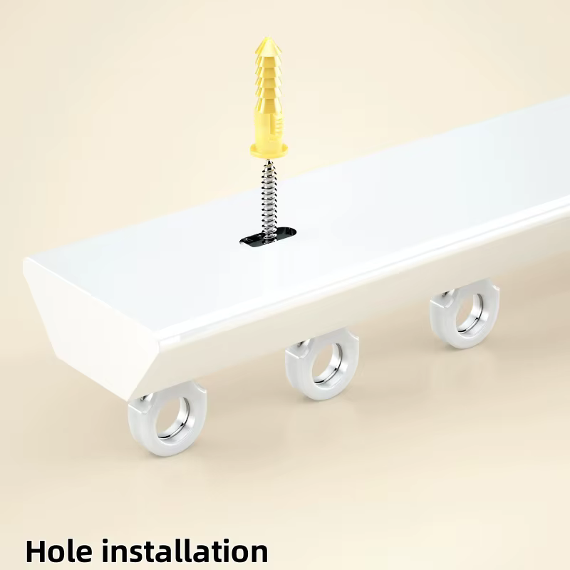 Rail Ultra-fin en forme de V, en alliage d'aluminium, Installation au plafond, coulissant Invisible,