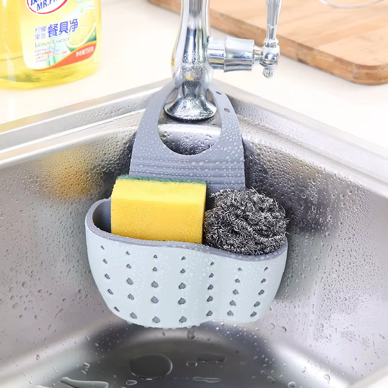Évier créatif bleu ciel, support de rangement et de Drainage, sac suspendu, robinet de cuisine, pani