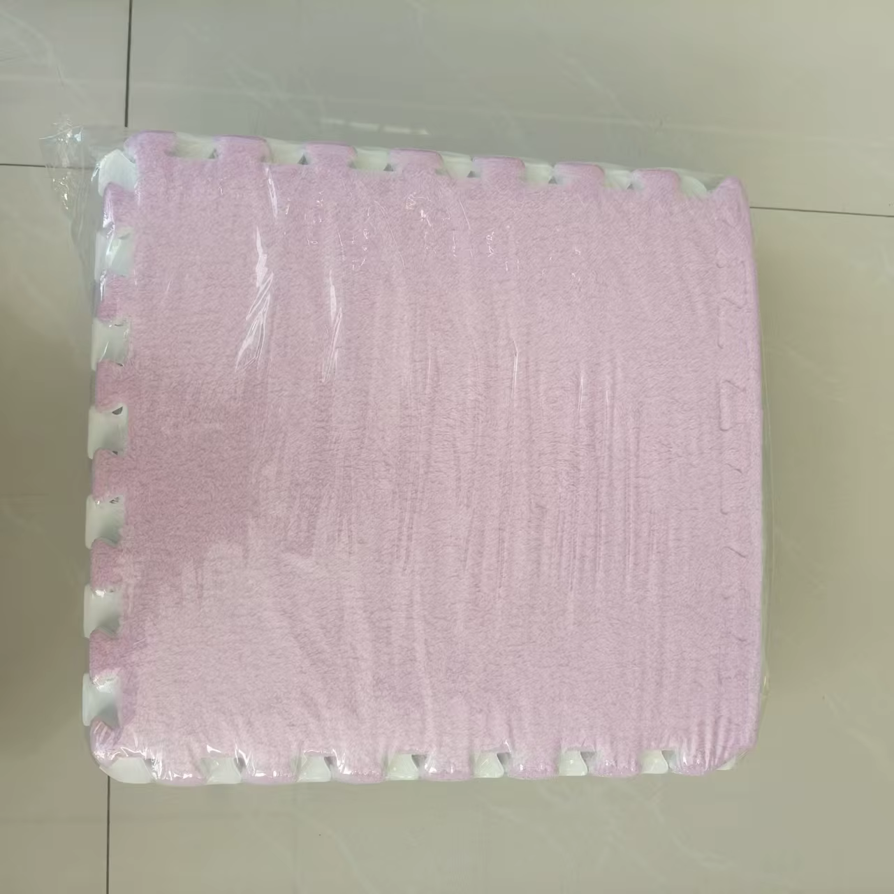 Tapis de sol carré épais en peluche, couleur claire, 30x30x1CM, zone moelleuse, entrelacée, liquidat
