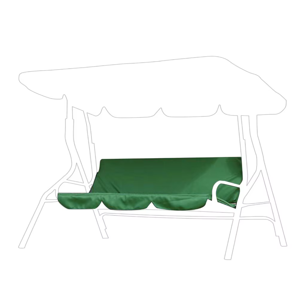 Housse de coussin pour balançoire 3 places avec attaches, facile à nettoyer, pour patio, 150*50*10CM