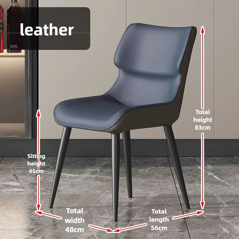 Chaises de salle à manger nordiques de styliste pour 1 personne, avec dossier, portables, pour Resta