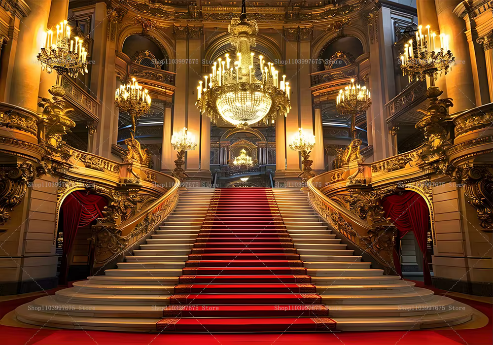 Décor de fond Château Palais pour Fête d'Anniversaire Fille, Bannière et Accessoires pour Photobooth