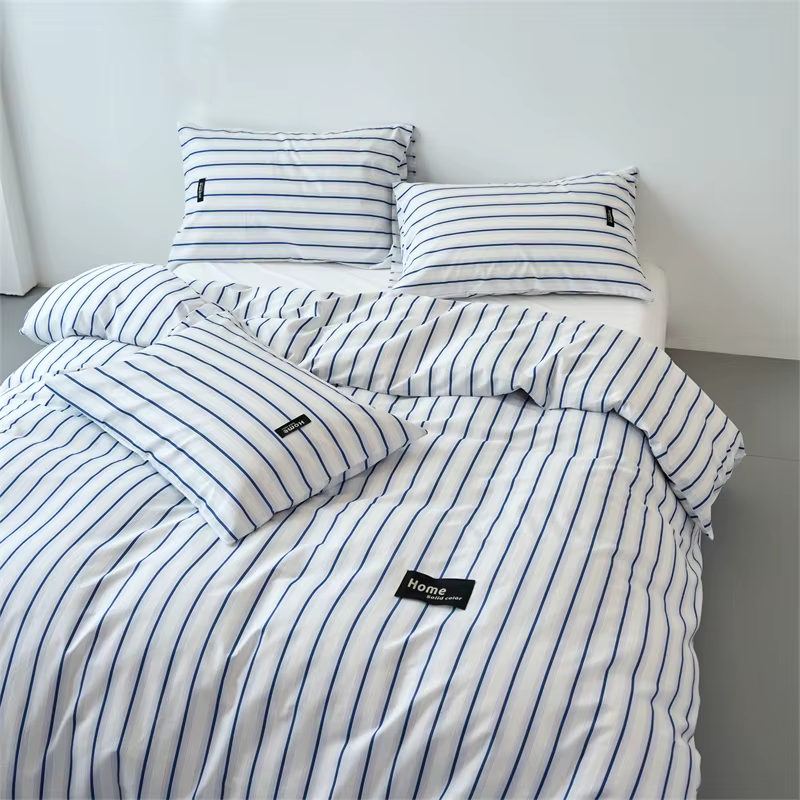 Housse de couette bleu profond pour adultes, style simple, confortable, taille simple/queen/king, ra