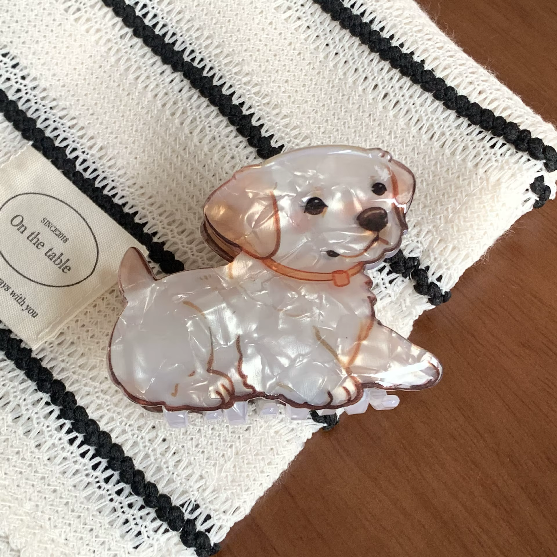 Pince à cheveux de mobilisation pour chiot, mignon chien animal de compagnie, matériel écologique, a