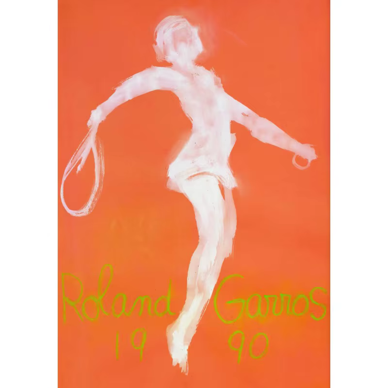 Affiche de jeu de tennis contemporaine, peinture sur toile Vintage R-Roland G-Garros French Open, dé