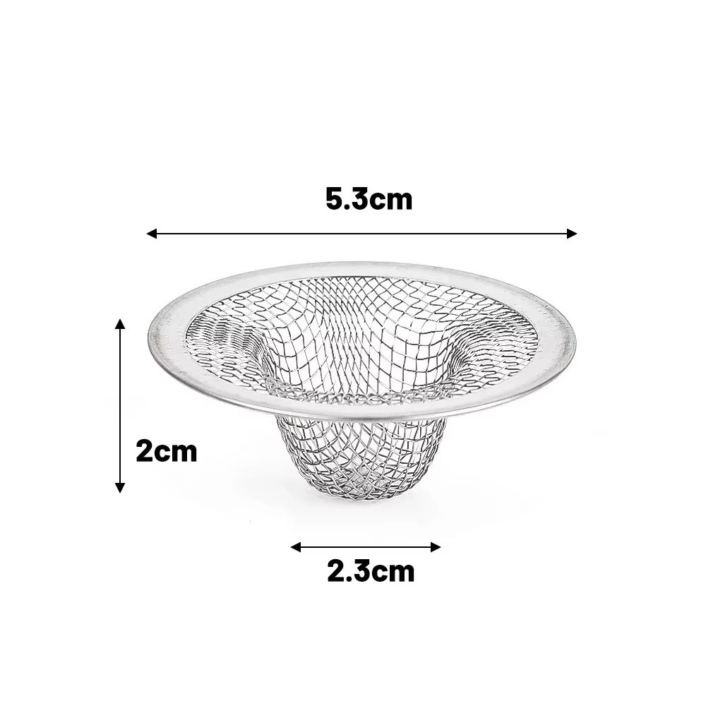 Filtre d'évier de cuisine en maille d'acier inoxydable, filtre de crépine d'évier de salle de bains,