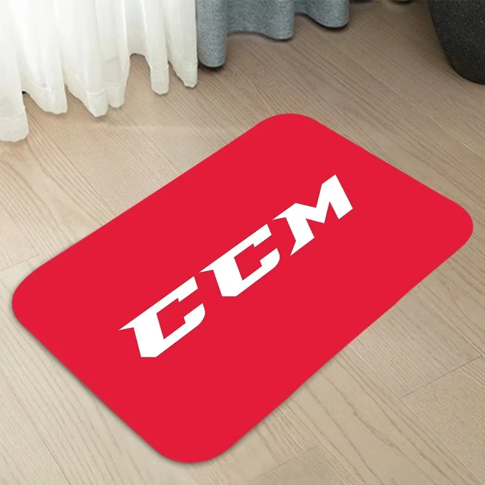 Tapis de sol sportif CCM Hockey - Motif lettres, décoration d'intérieur avec silhouette d'athlète, p