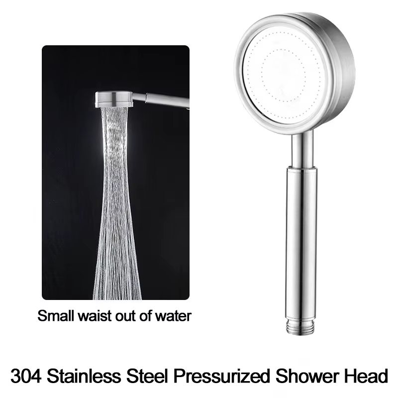 Pommeau de douche en acier inoxydable 304, salle de bains, petite taille, buse à main pressurisée, a