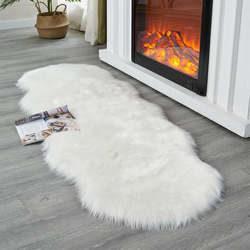 FORSWAN doux blanc fausse fourrure zone tapis enfants salon chambre Shaggy sol chaise tapis décor à 