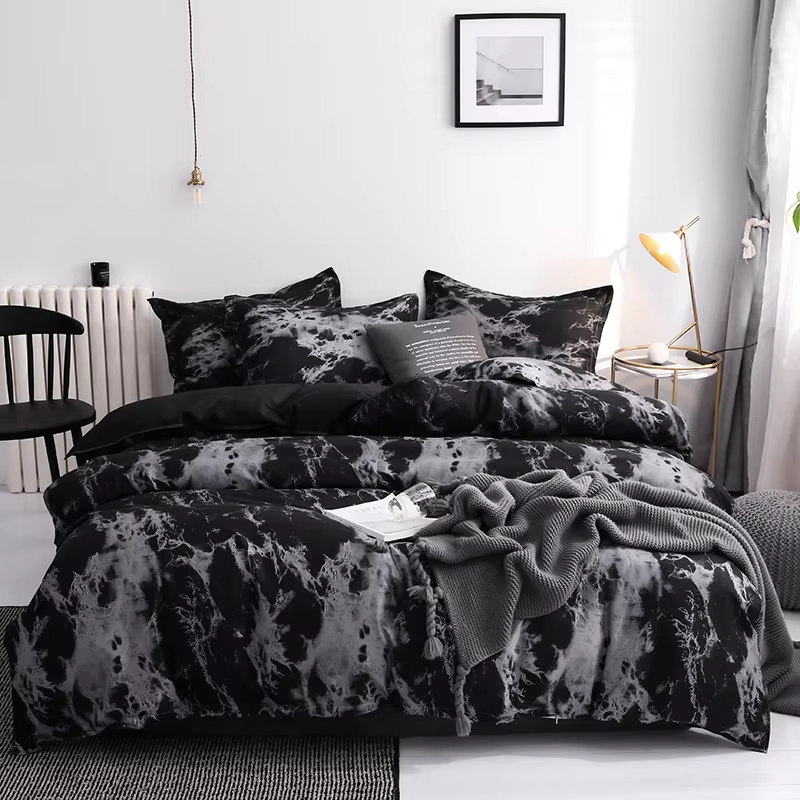 Ensemble de housse de couette avec taie d'oreiller, 3 pièces, ensemble de literie Double, housse de 