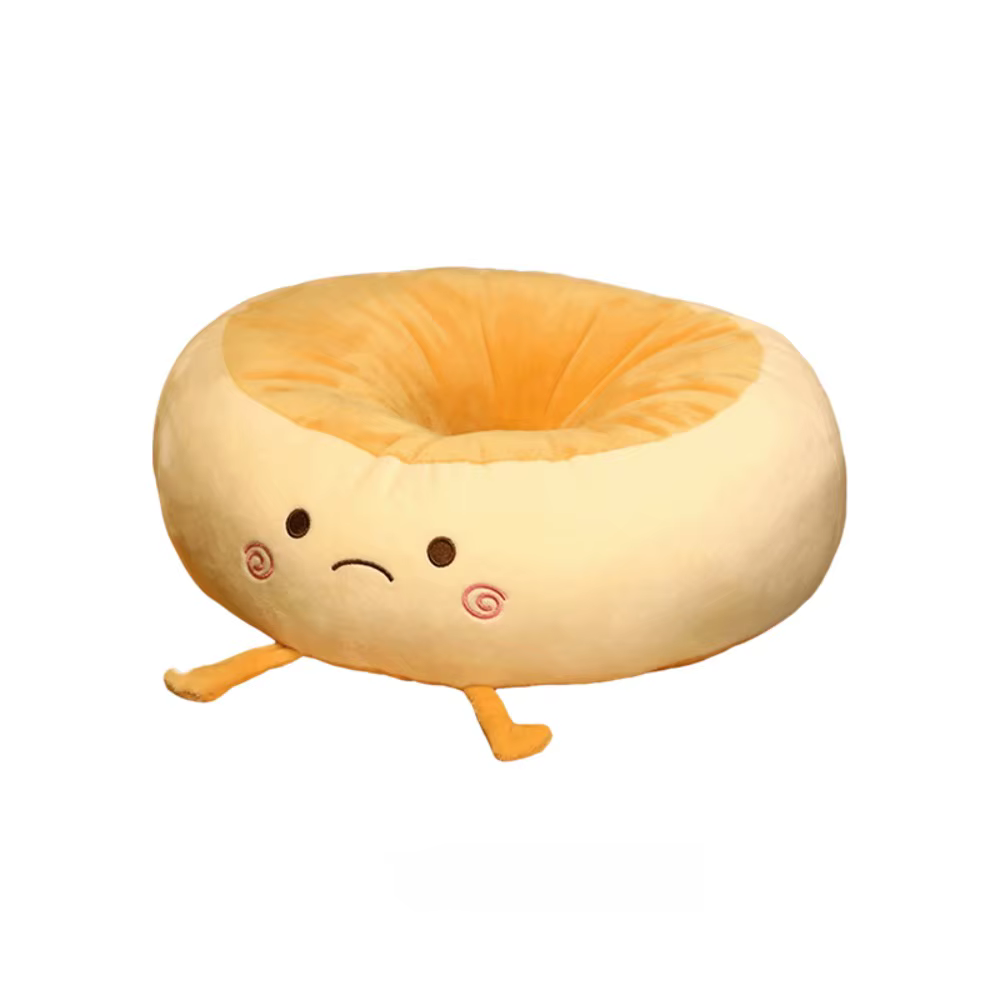 Coussin de siège en pain en coton PP, mignon, rond épais, pour chaise, beathable, doux, beignet, tap