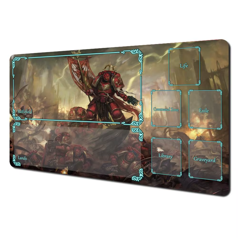 Tapis de jeu de cartes magiques avec zone Red War Armor Legion mtg tapis de jeu tapis de bureau tapi