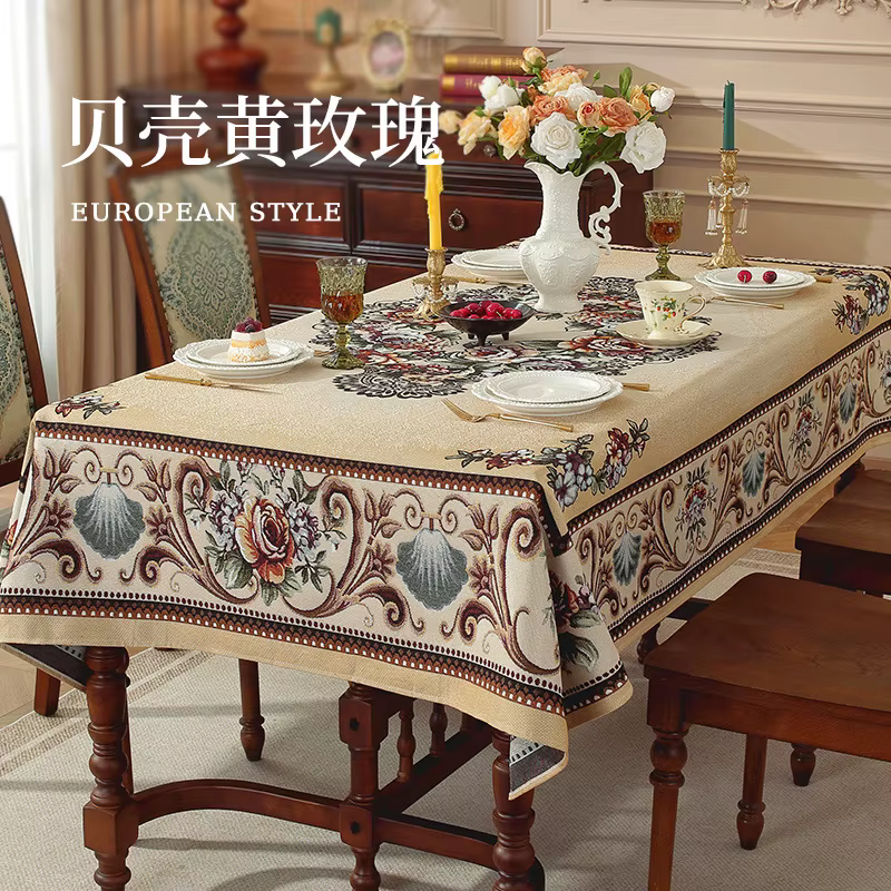Nappe de Table de Style européen pour usage domestique, épaisse, Anti-brûlure, rectangulaire, Anti-p