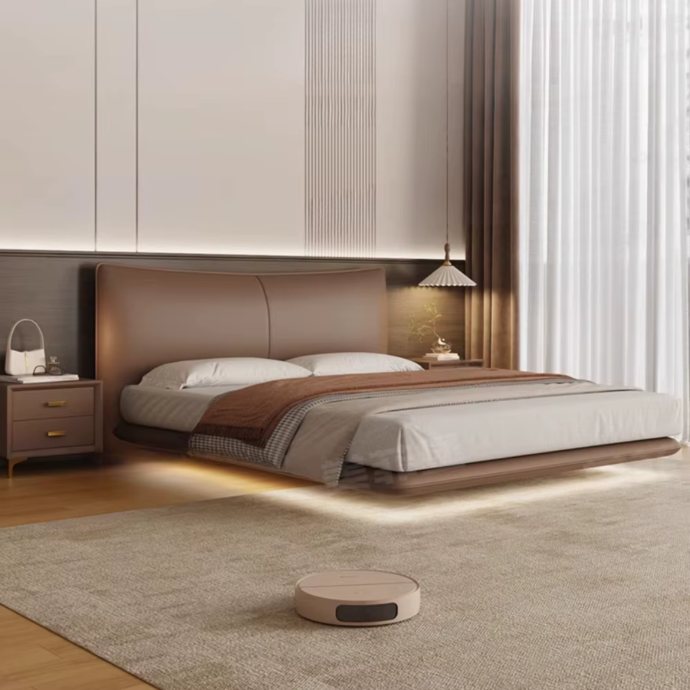 Lit de rangement pour adolescents, chambre à coucher, esthétique, moderne, Queen Size, salon, rembou