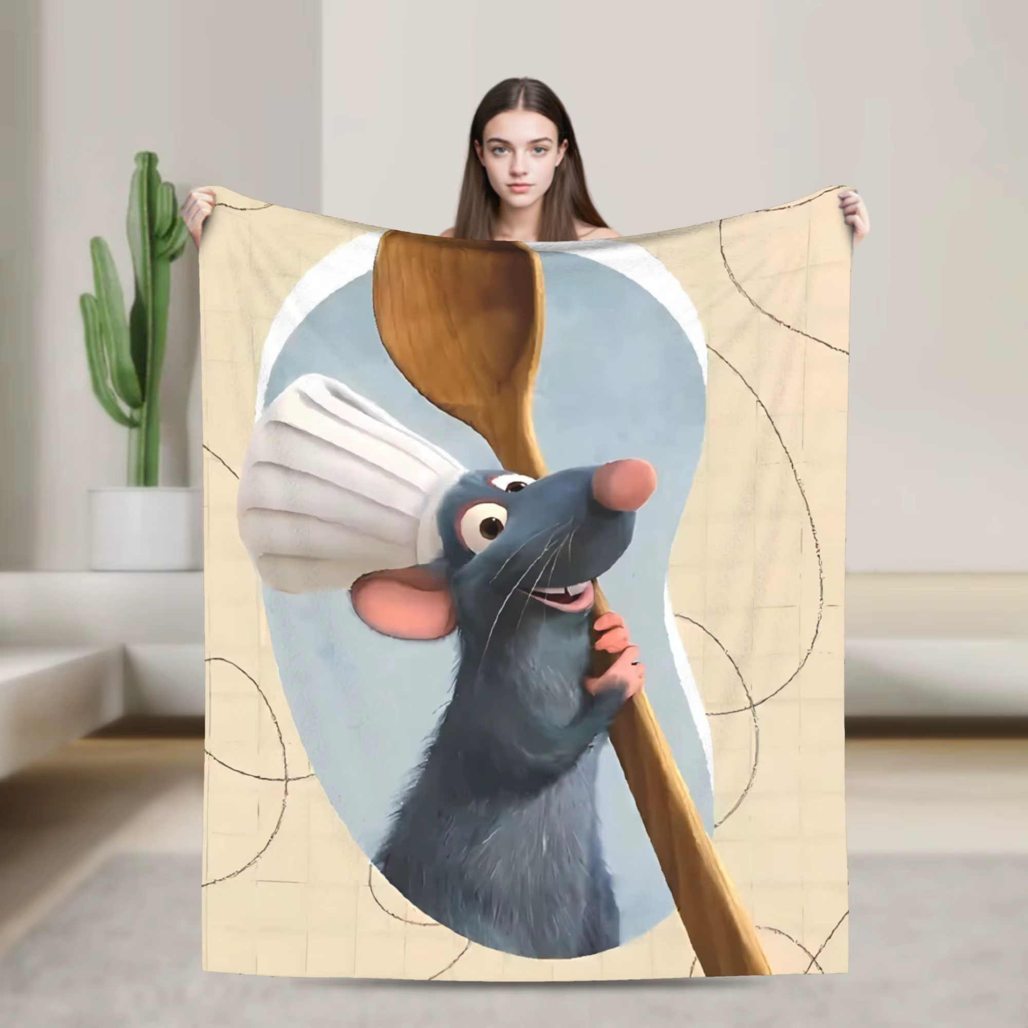 Couverture Super douce Ratatouille mignonne pour étudiants, couverture en peluche, nouveauté, couvre