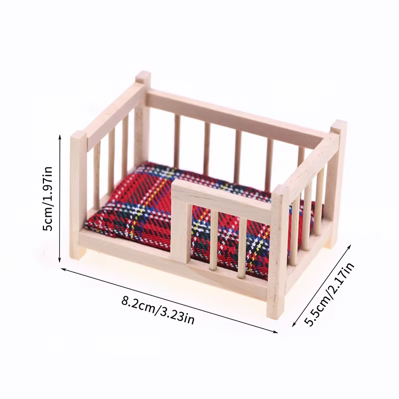 1:12 maison de poupée Miniature bébé berceau lit bébé lit meubles modèle décor jouet maison de poupé