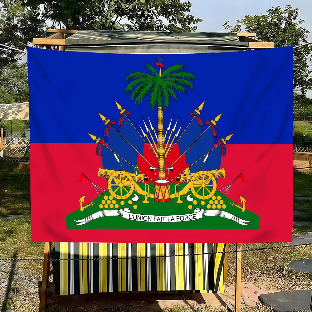 Drapeau de la République d'Haïti pour la décoration de chambre, salon, bar, jardin, extérieur, fond 