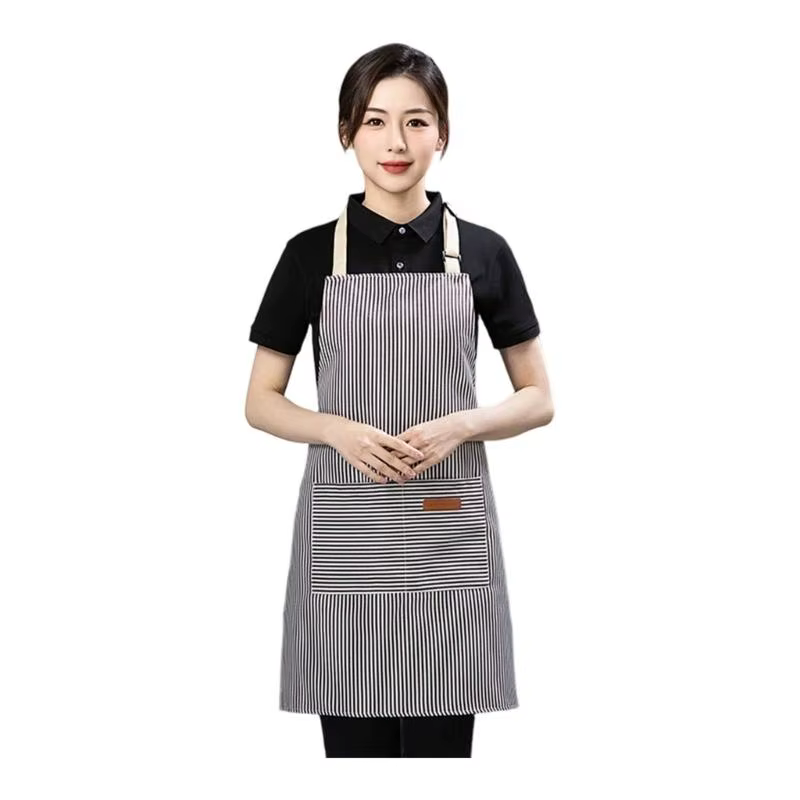 G6KF tablier cuisine rayé avec bretelles réglables tablier cuisine antitache pour les Chefs professi