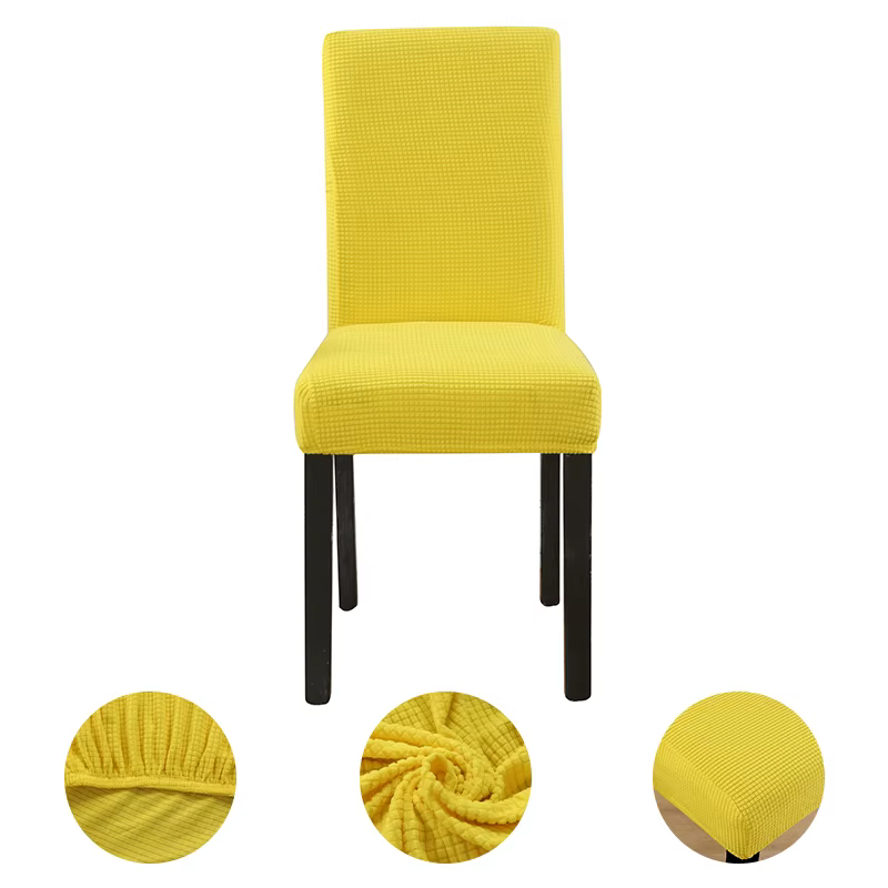 Juste de chaise en tissu jacquard, housses de siège pour salle à manger, décoration d'intérieur, tai