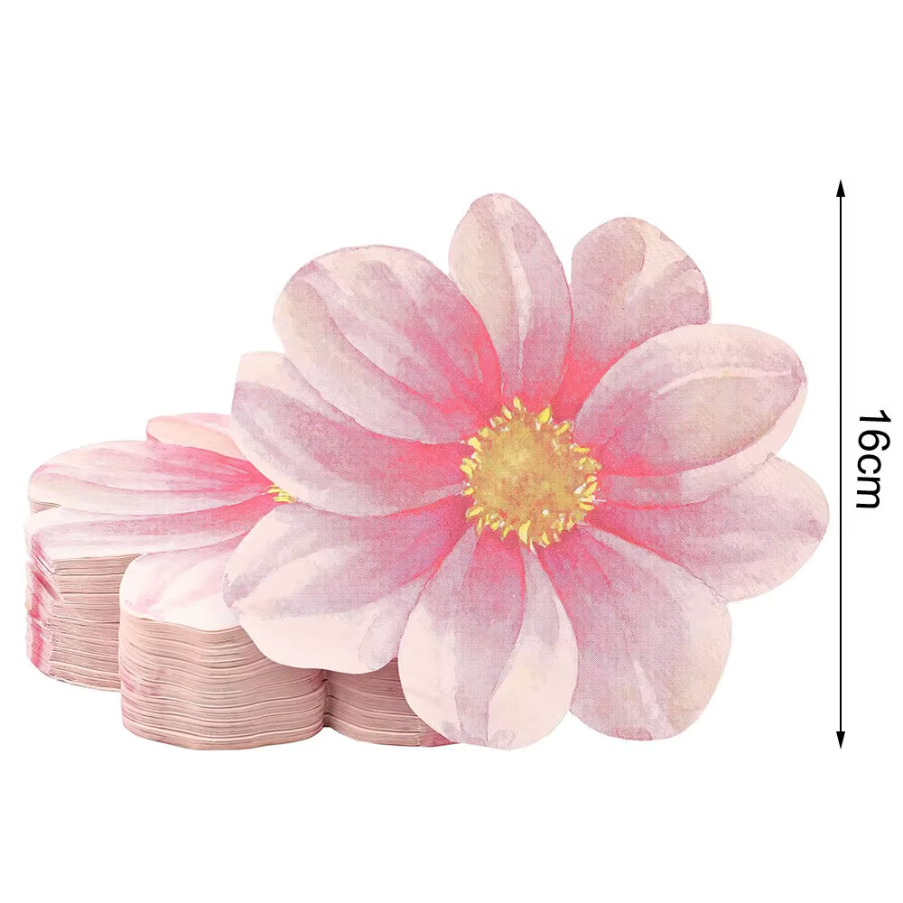 Serviettes en papier à fleurs roses, serviettes de cocktail décoratives, utilisées pour la décoratio